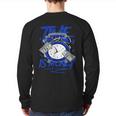 Racer Blue 5S To Match Time Is Money Shoes 5 Racer Blue Back Print Long Sleeve T-shirt