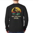 Retro Bmx Papa Freestyle Bike Father's Day Back Print Long Sleeve T-shirt
