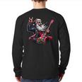 Santa Claus Guitar Player Rock & Roll Christmas Back Print Long Sleeve T-shirt