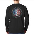 Skull Unafraid Unmasked Unmuzzled Unvaccinated 4Th Of July Back Print Long Sleeve T-shirt