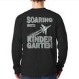 Soaring Into Kindergarten Back To School Jet Military Family Back Print Long Sleeve T-shirt