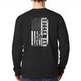 Soccer Dad Usa Flag Soccer Team Fan Daddy Father's Day Back Print Long Sleeve T-shirt