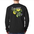 Squeeze The Day Lemons And Leaves Cute Back Print Long Sleeve T-shirt