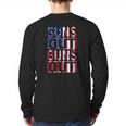 Suns Out Guns Out Fourth Of July Muscles Back Print Long Sleeve T-shirt
