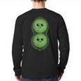 Two Peas In A Pod Pea Costume Back Print Long Sleeve T-shirt