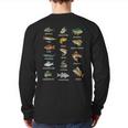 Types Of Freshwater Fish Species Fishing Fisherman Anglers Back Print Long Sleeve T-shirt