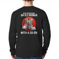 Never Underestimate An Old Woman With A Dd-214 Veteran Back Print Long Sleeve T-shirt