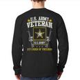 US Army Proud Army Veteran Vet Us Military Veteran Back Print Long Sleeve T-shirt