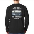 Uss Comstock Lsd-45 Veterans Day Father's Day Back Print Long Sleeve T-shirt