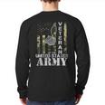 Veteran Of The United States Army American Flag Camo Back Print Long Sleeve T-shirt