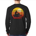 Vintage Motorcycle Riding Bike Retro Motorbike Old Biker Back Print Long Sleeve T-shirt