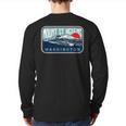 Vintage Mount Saint Helens Washington Retro Style Volcano Back Print Long Sleeve T-shirt