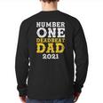 Vintage Number One Deadbeat Dad 2021 Father's Day Back Print Long Sleeve T-shirt