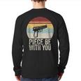 Vintage Retro Gun Piece Be With You 2Nd Amendment Back Print Long Sleeve T-shirt