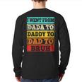 I Went From Dada To Daddy To Dad To Bruh Father's Day Back Print Long Sleeve T-shirt