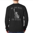 Will Trade Racist For Refugees Democrat Back Print Long Sleeve T-shirt