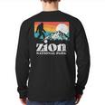 Zion National Park Utah Bigfoot Mountains Back Print Long Sleeve T-shirt