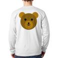 Cute Brown Bear Teddy-Bear Back Print Long Sleeve T-shirt