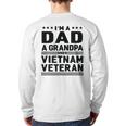 Dad Grandpa Vietnam Veteran Vintage Top Men Back Print Long Sleeve T-shirt