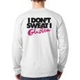 I Don't Sweat I Glisten For Fitness Or The Gym Back Print Long Sleeve T-shirt