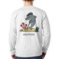 Golphin Quote Golf Cool Dolphin Back Print Long Sleeve T-shirt