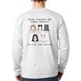 Happy Father's Day Human Servant Your Tiny Furry Overlords Personalized Cat Names Back Print Long Sleeve T-shirt