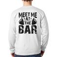 Meet Me At The Bar Weightlifter Bodybuilder Gym Back Print Long Sleeve T-shirt