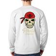 Pirate Grandpa Halloween Captain Back Print Long Sleeve T-shirt