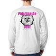 Pomeranian Dog Love Dog Owner Back Print Long Sleeve T-shirt