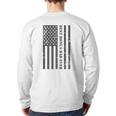 Stepfather Best Bonus Dad Ever Father's Day Flag Back Print Long Sleeve T-shirt