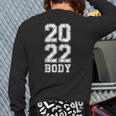 2022 Body New Year Resolution Retro Gym Fitness Motivation Raglan Baseball Tee Back Print Long Sleeve T-shirt