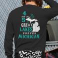 4 Out Of 5 Great Lakes Michigan Michigander Detroit Back Print Long Sleeve T-shirt