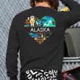 Alaska Icon Heart With Alaska Alaskan Pride Back Print Long Sleeve T-shirt