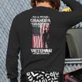 American Flag Us Grandpa Vet Veterans Day Back Print Long Sleeve T-shirt