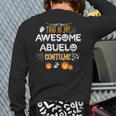 This Is My Awesome Grandpa Abuelo Costume Halloween Back Print Long Sleeve T-shirt