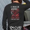 I Back The Red For My Dad Proud Firefighter Daughter Son Back Print Long Sleeve T-shirt