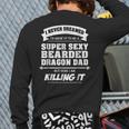 Bearded Dragon Dad Shirt Father's Day Lizards Sexy Back Print Long Sleeve T-shirt