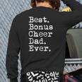 Best Bonus Cheer Dad Ever Cheerleading Stepdad From Daughter Back Print Long Sleeve T-shirt