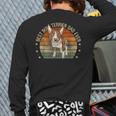 Best Bull Terrier Dad Ever Retro Bull Terrier Dog Daddy Back Print Long Sleeve T-shirt