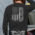 Best Dad Ever Flag American Fathers Day For Dad Son Back Print Long Sleeve T-shirt