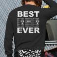 Best Dad Ever Guitar Chords For Musician Father Back Print Long Sleeve T-shirt