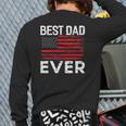 Best Dad Ever With Us American Flag Back Print Long Sleeve T-shirt