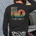 Best Dad By Par Vintage Disc Golf Father's Day Back Print Long Sleeve T-shirt
