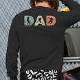 Best Hockey Dad Vintage Sports Hockey Game Lover Father Back Print Long Sleeve T-shirt