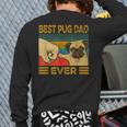 Best Pug Dad Ever Back Print Long Sleeve T-shirt