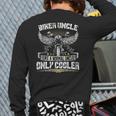 Biker Uncle Motorcycle Father's Day For Fathers Back Print Long Sleeve T-shirt