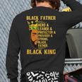 Black Father Junenth Black King Father's Day Dad Papa Back Print Long Sleeve T-shirt