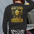 Black Father Black King Daddy African Happy Father's Day Back Print Long Sleeve T-shirt