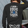 Blue Ribbon For Father Als Awareness Family Cure Back Print Long Sleeve T-shirt