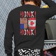 Canadian Trucker Canada Freedom Convoy Honk Honk Back Print Long Sleeve T-shirt